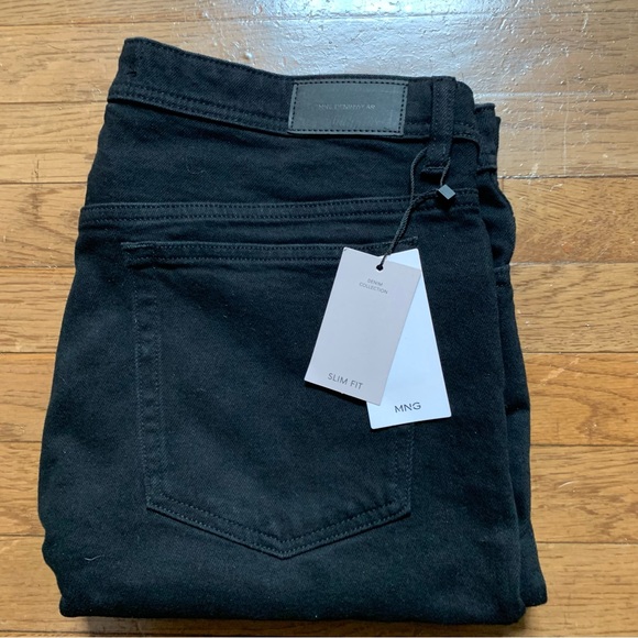 MANGO Mens Jan slim-fit jeans | Size US 38, EU 48 | Black Denim NEW!! - Picture 7 of 15